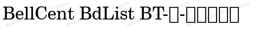 BellCent BdList BT-常字体转换